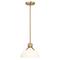 Hello Honey® Delano Gold & White Industrial Metal & Etched Glass Ceiling Light